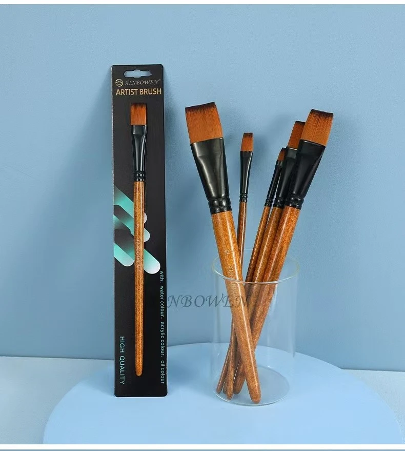 Brush Markers With Wooden Handles in Various Sizes6mm9mm12mm20mm25mm